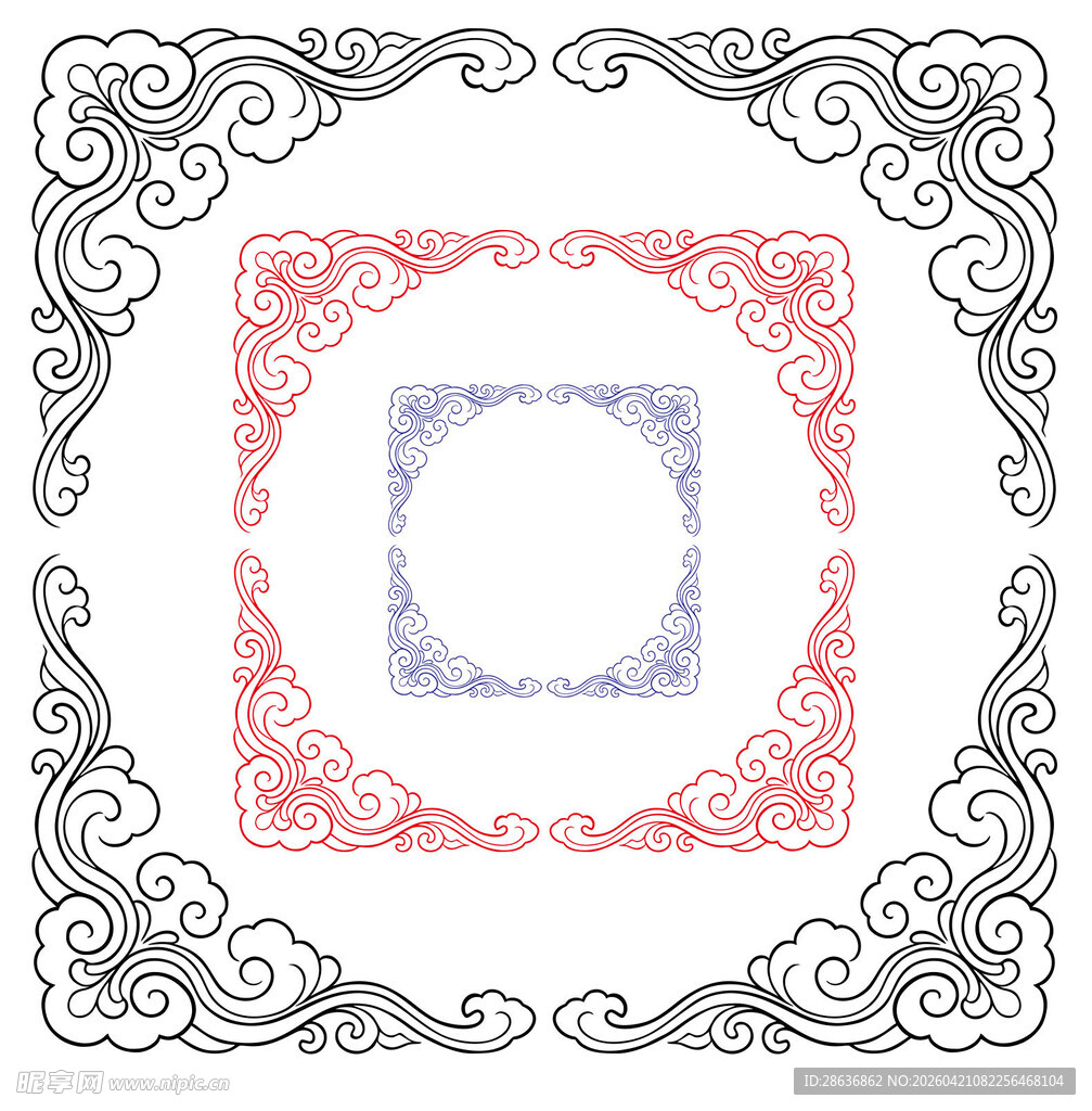 中国风中式花纹边框