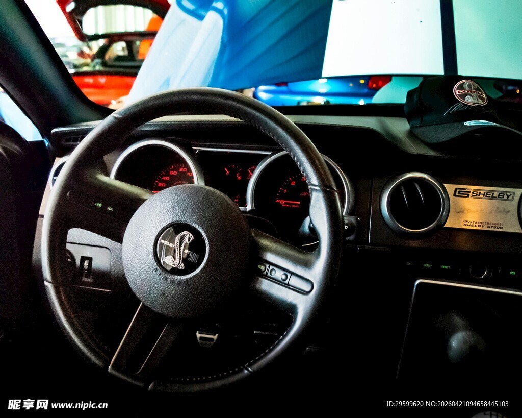 汽车驾驶舱特写