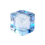 晶莹透明的方形冰块