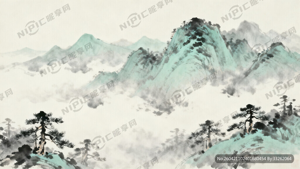 青云志内容水墨背景画