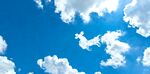 蓝天飘白云