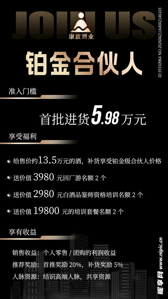 合伙人招募海报招商