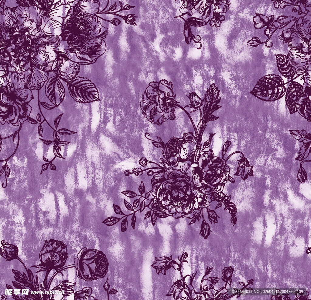 紫色花卉图案纹理背景
