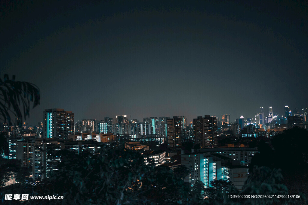 城市夜景俯瞰
