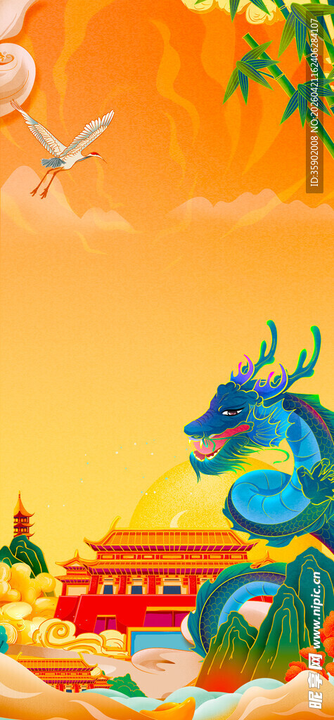 奇幻亚洲神话风格景观