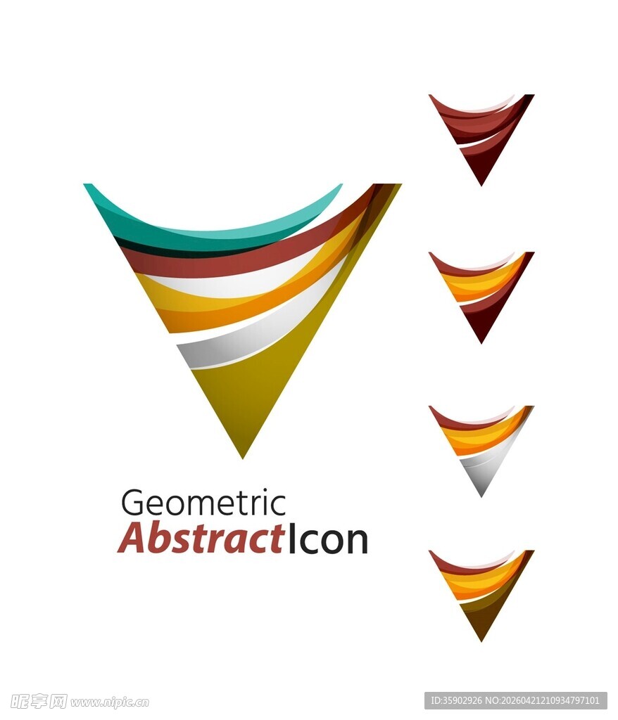 几何抽象三角形图标