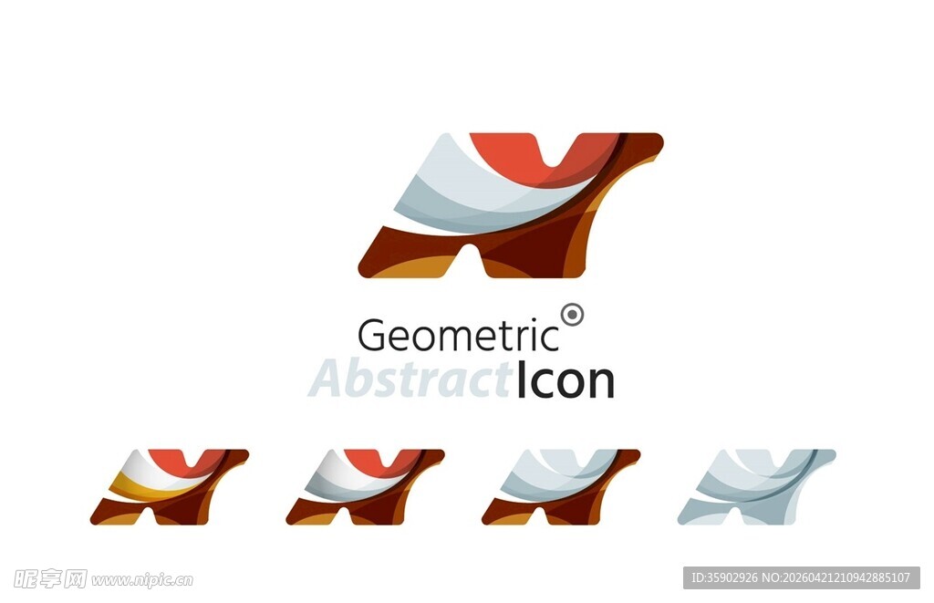 几何风格箭头图标集合