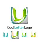 酷炫字母U标志设计