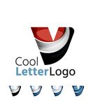 酷炫字母V标志设计