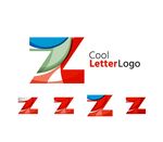 多彩字母Z标志设计