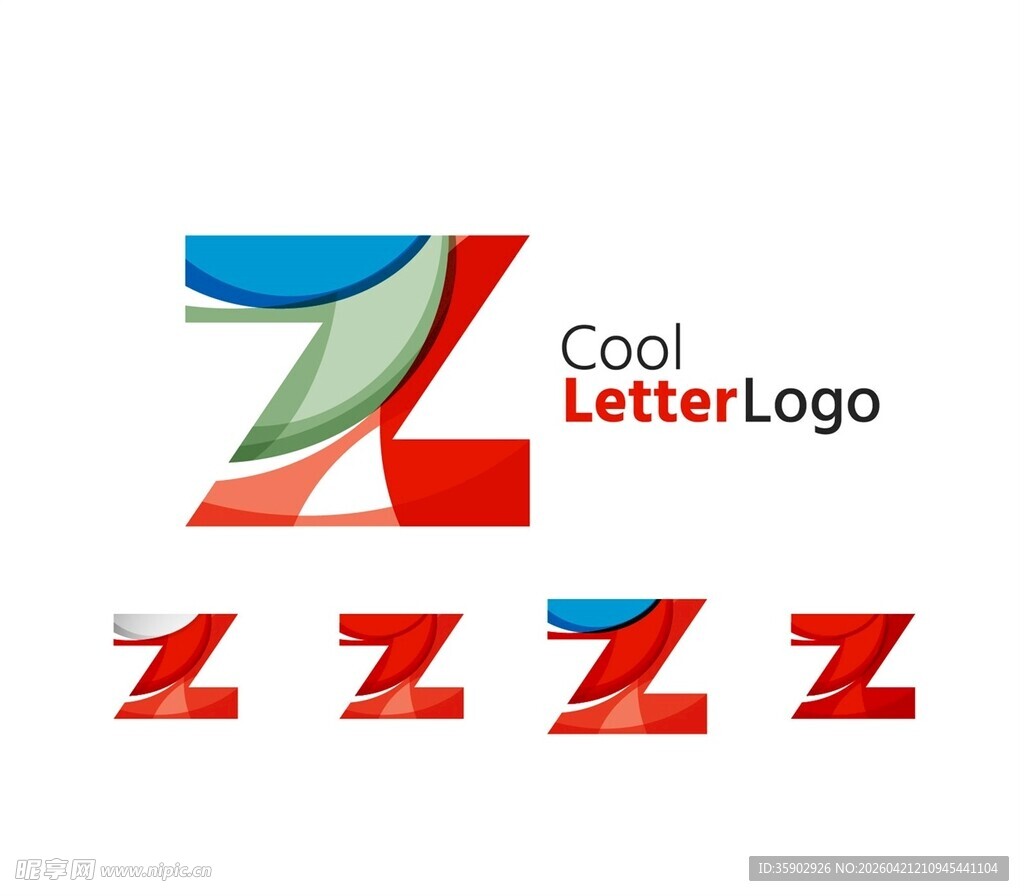 多彩字母Z标志设计