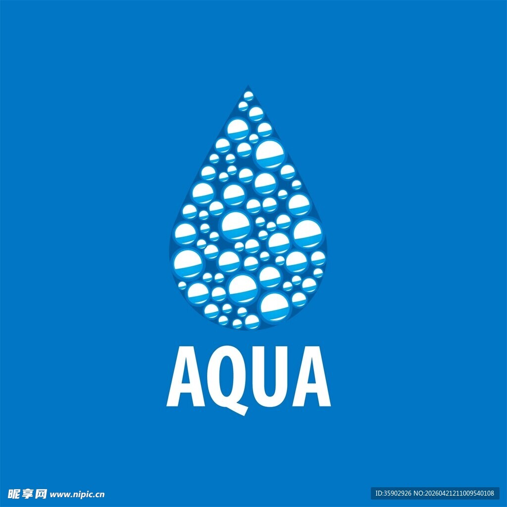 水滴形状的AQUA标志