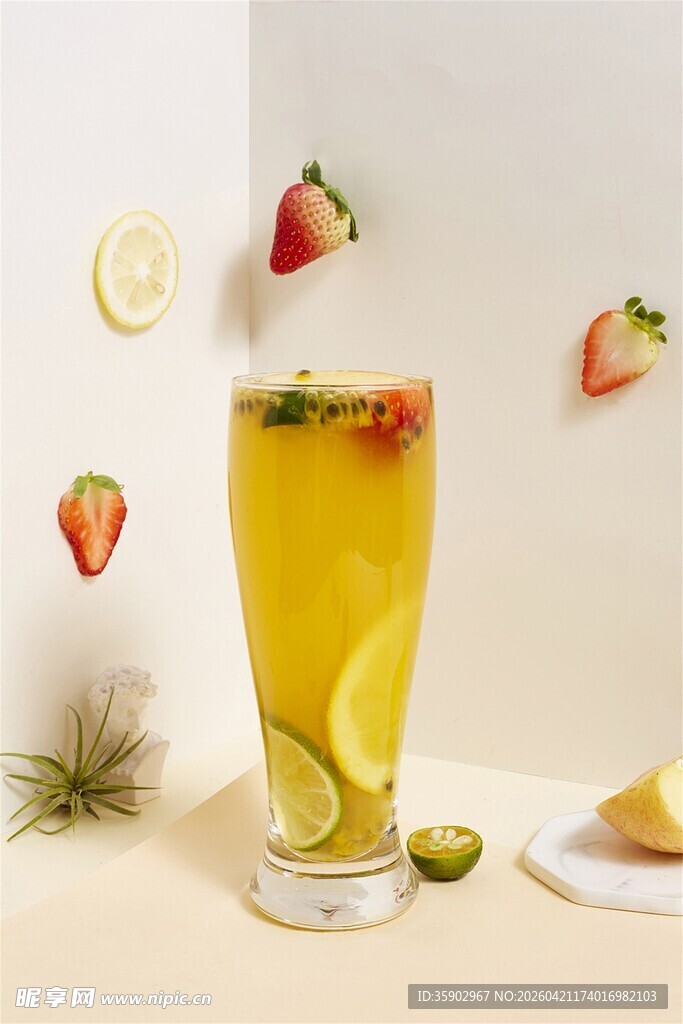 清新水果茶饮视觉盛宴