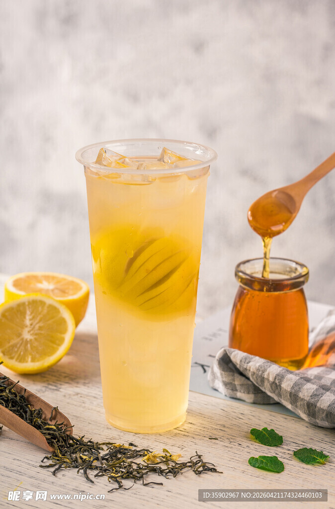 柠檬蜂蜜茶清新茶饮时光