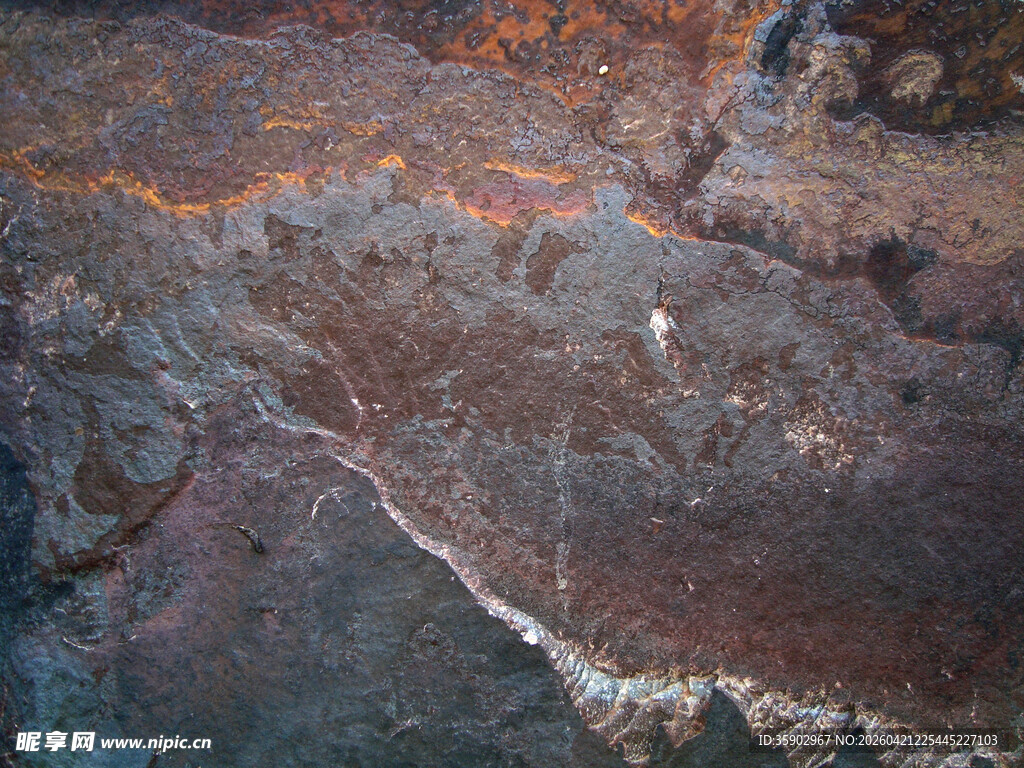 锈蚀金属表面纹理特写