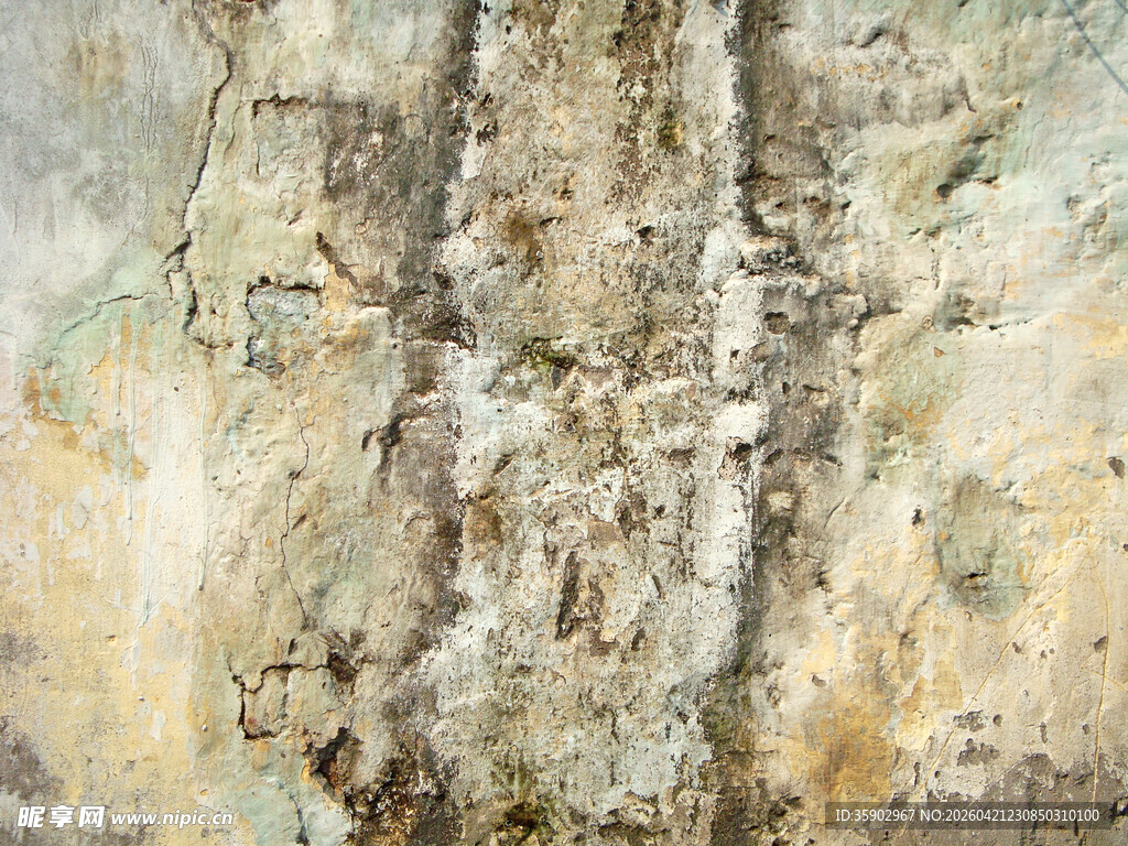 斑驳纹理墙面特写