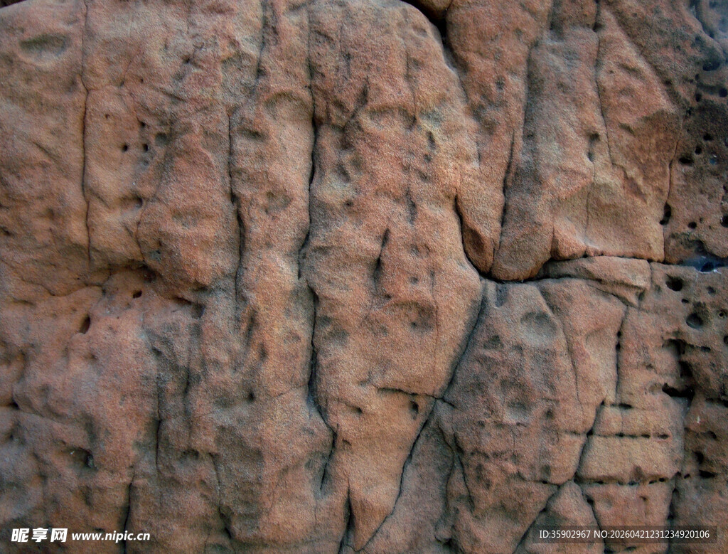 纹理独特的岩石表面