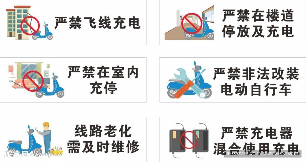 电瓶车安全警示标识