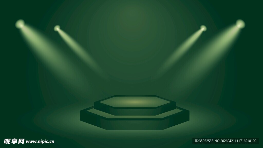 绿色展台背景