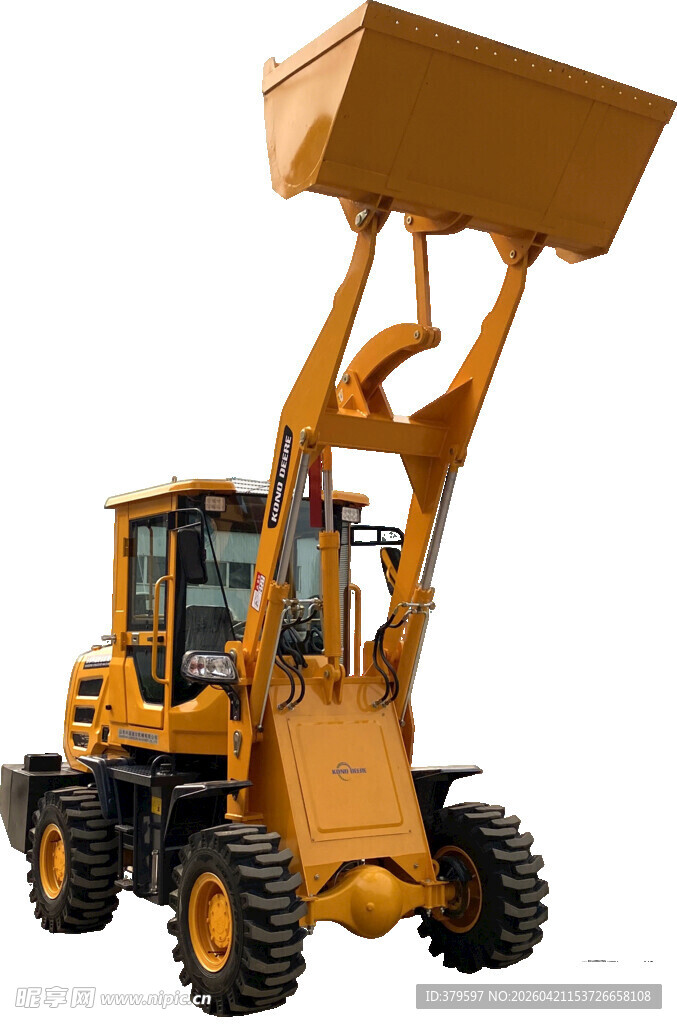 黄色装载机展示