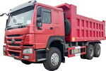 红色渣土车重型自卸卡车
