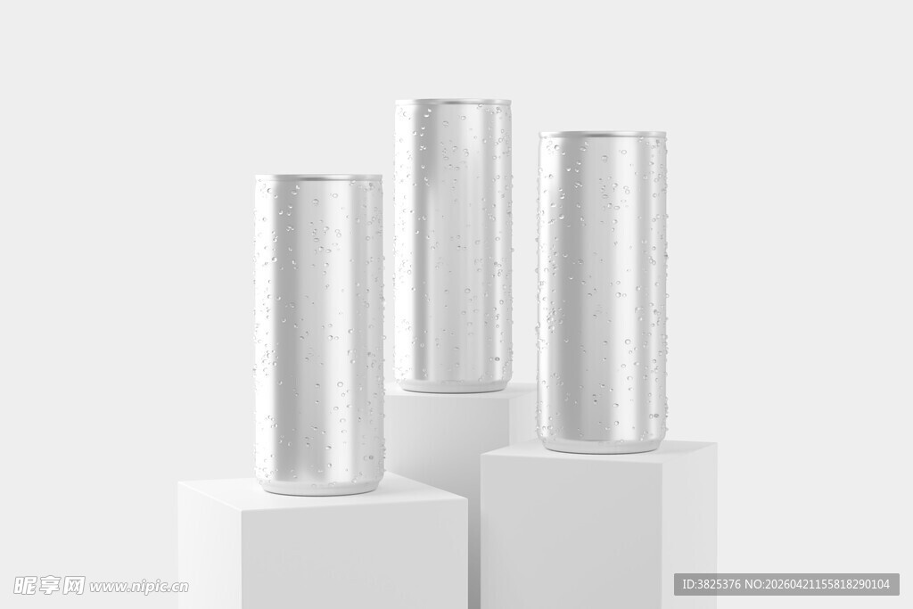 200ml银色铝罐包装设计样机