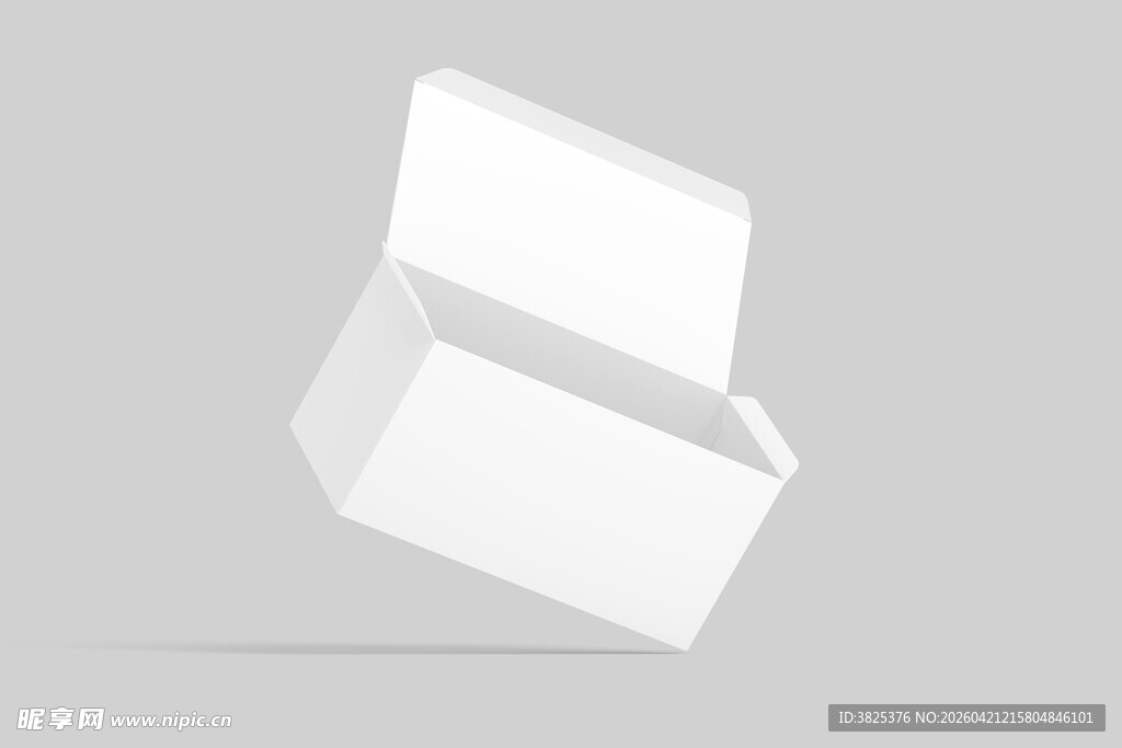 白色长方盒包装设计展示样机