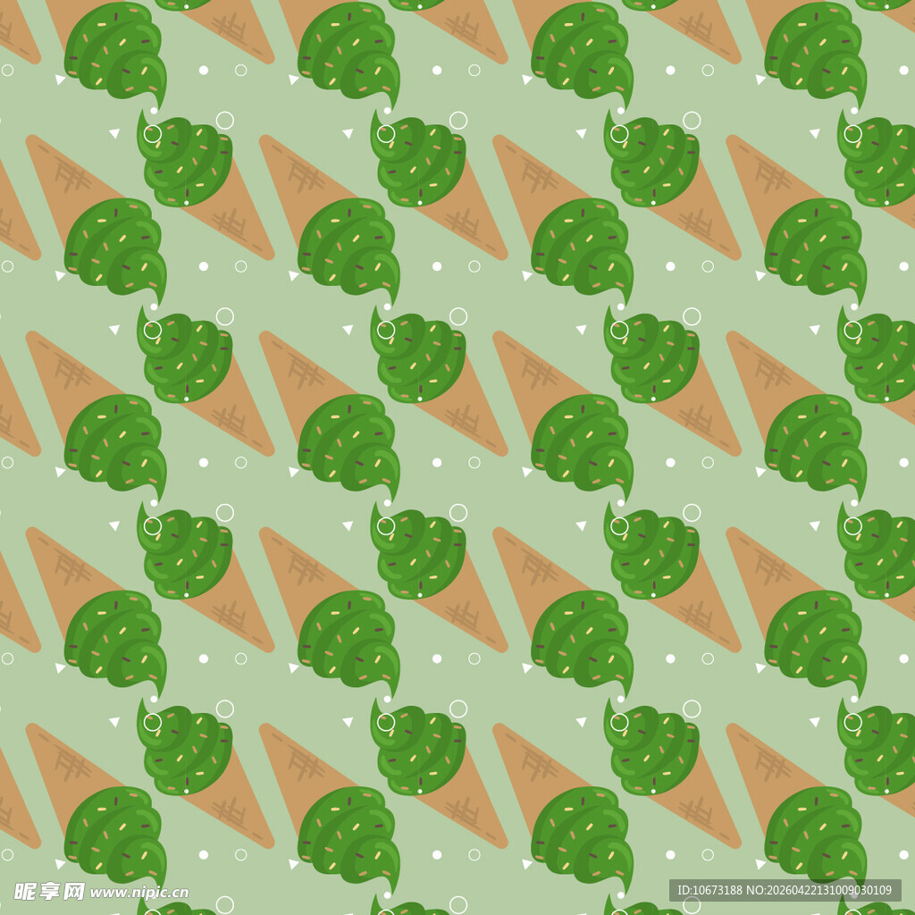 抹茶甜筒图案背景