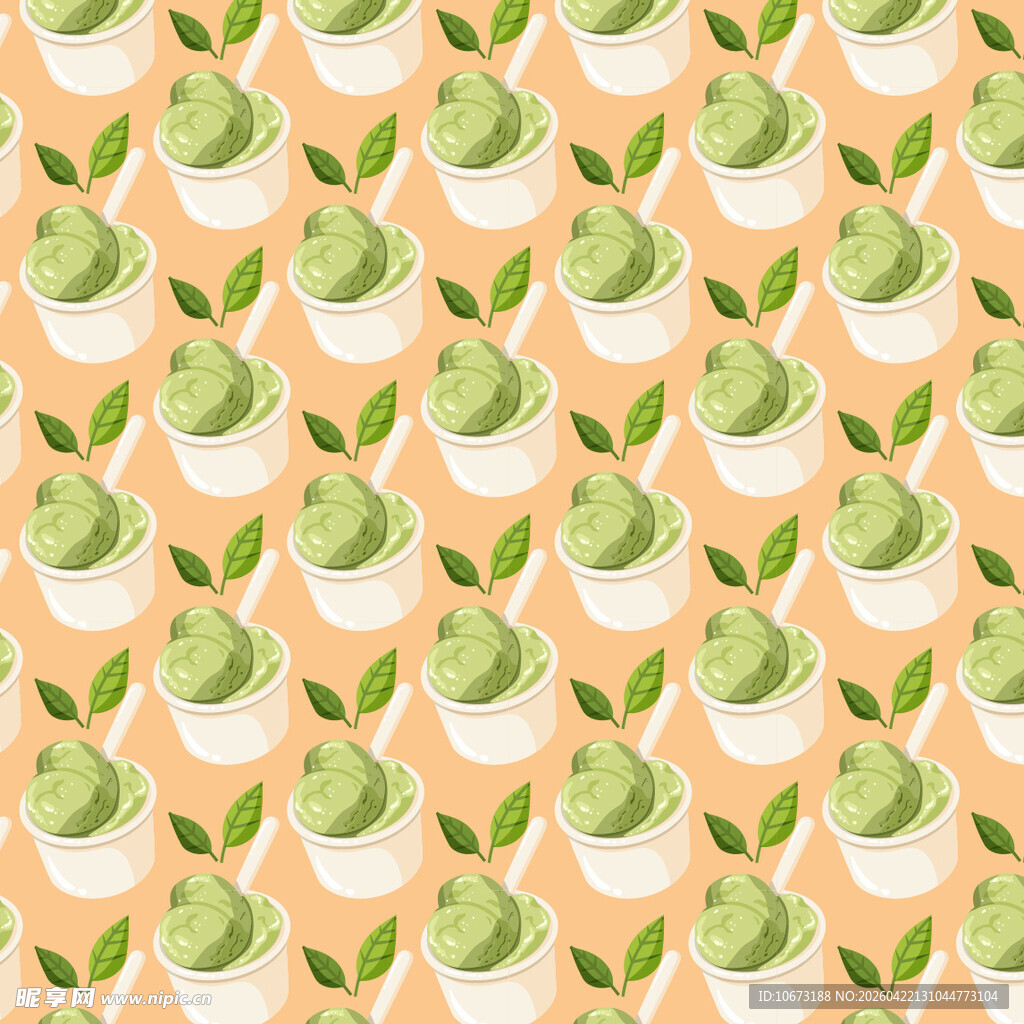 抹茶冰淇淋图案背景