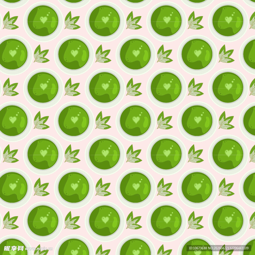 抹茶饮品图案矢量背景