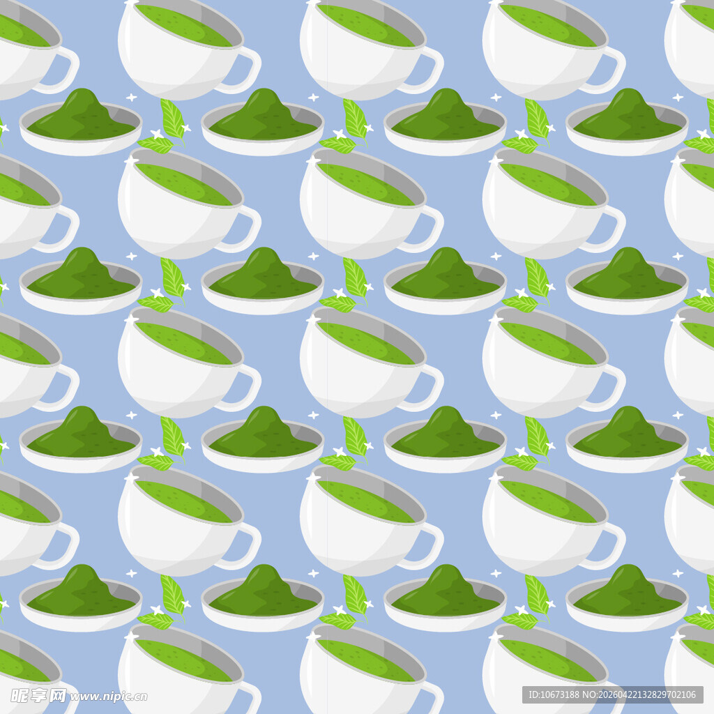 抹茶杯图案背景