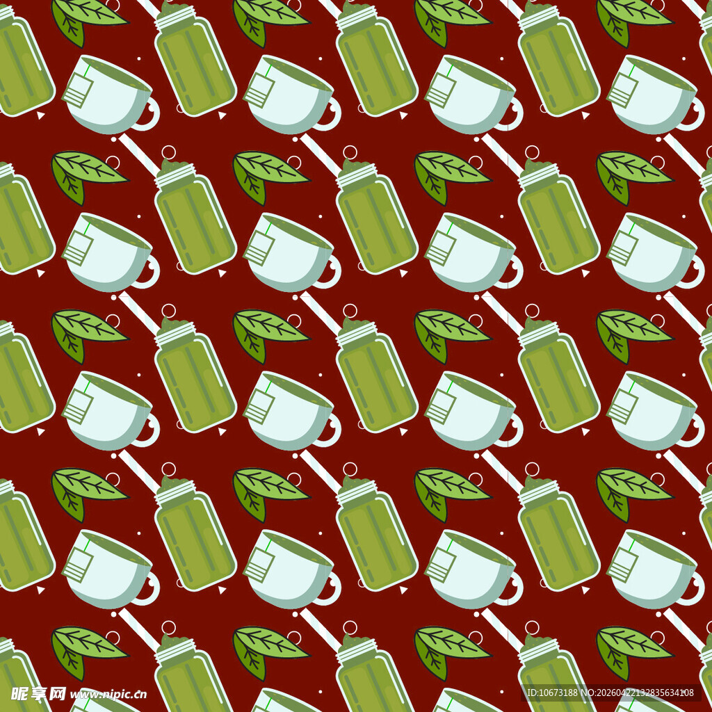 红色背景的饮品图案纹理