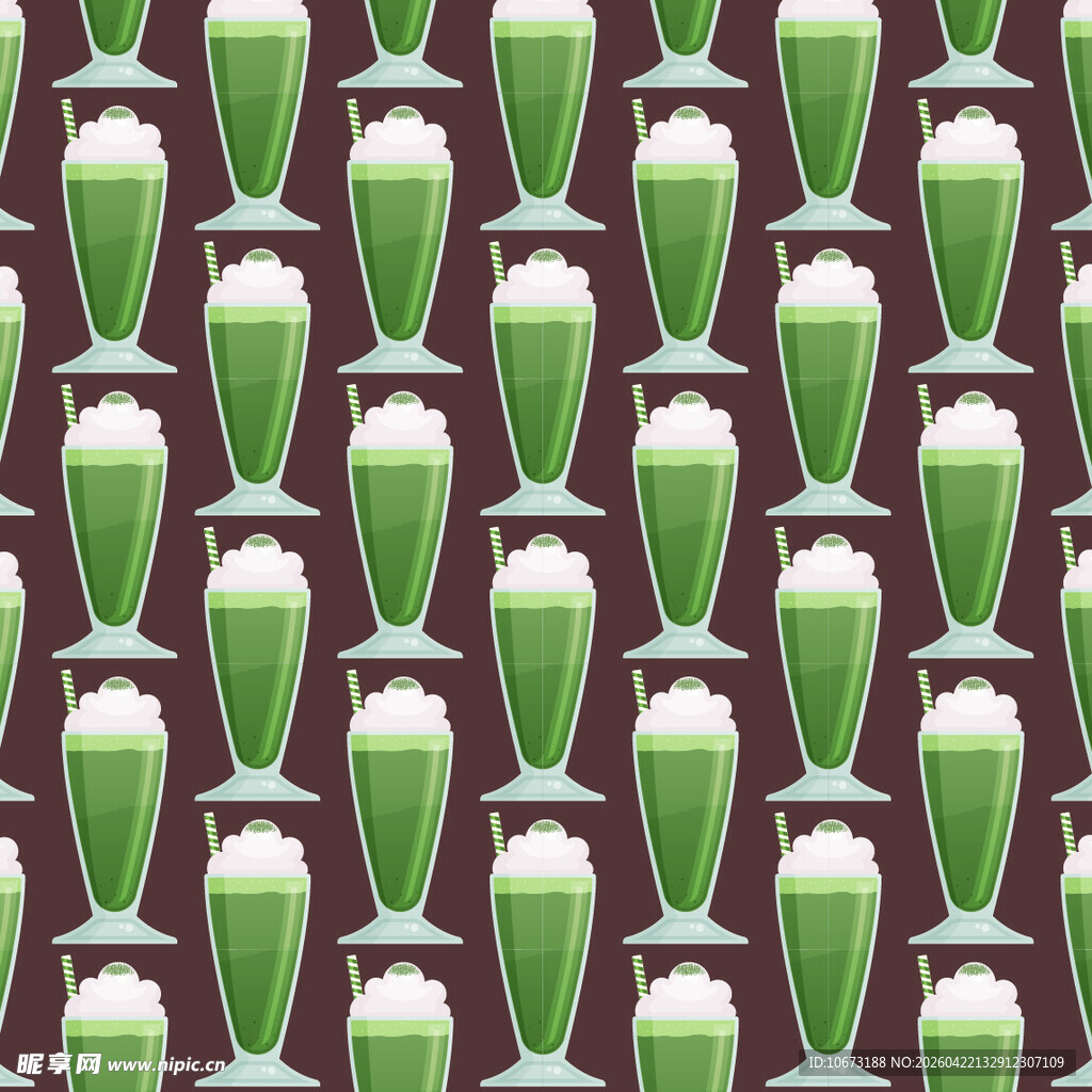 绿色饮品图案背景设计