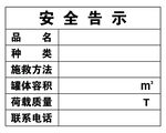 安全告示展示表