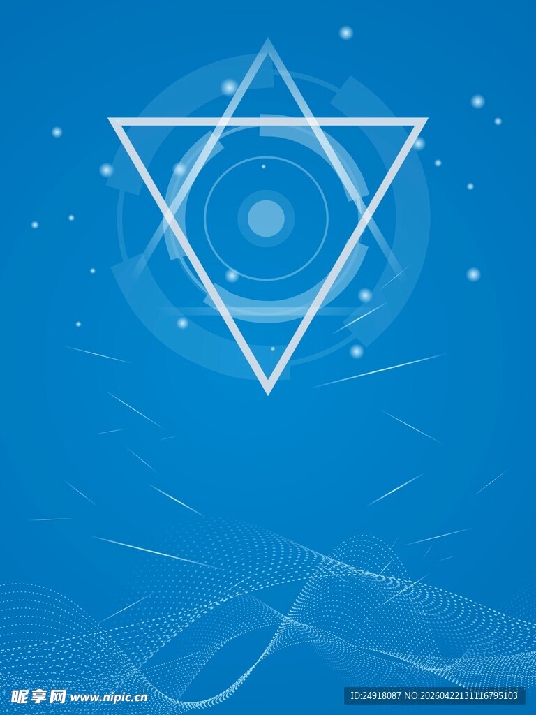 蓝色科技线条海报背景图案设计 