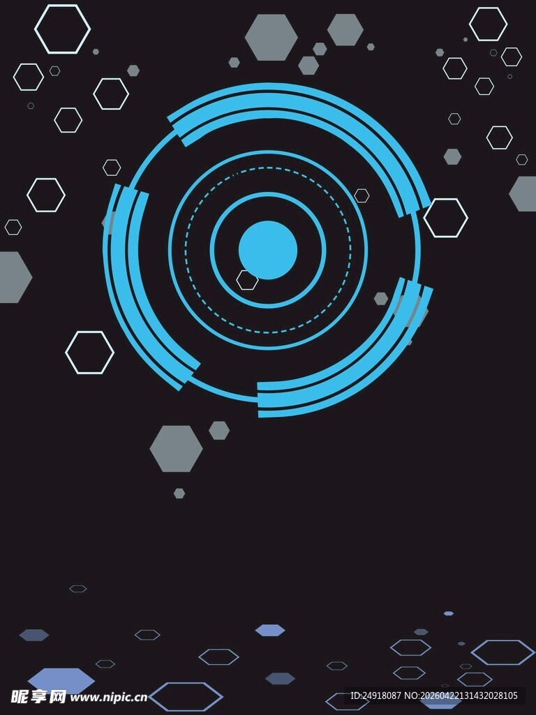 科技感抽象环形图案背景