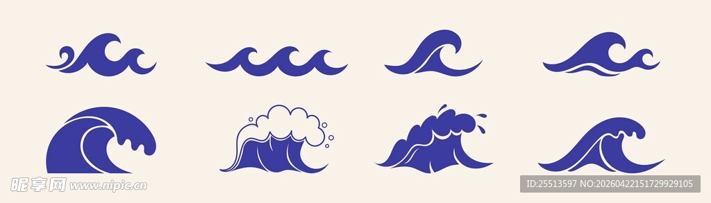 海浪图案素材