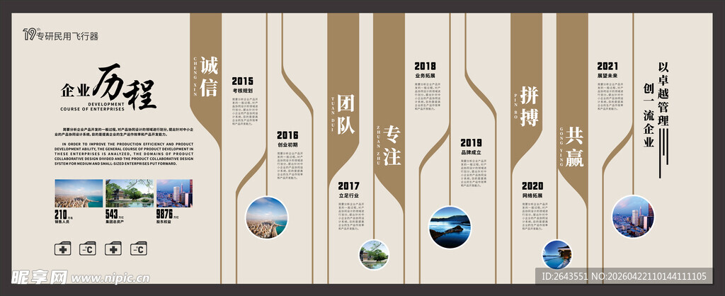 企业历程展厅荣誉文化墙