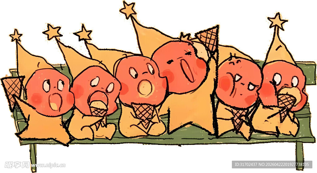 星星装饰的可爱卡通玩偶