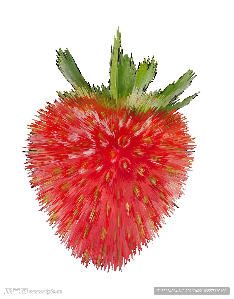 独特红刺爆炸草莓