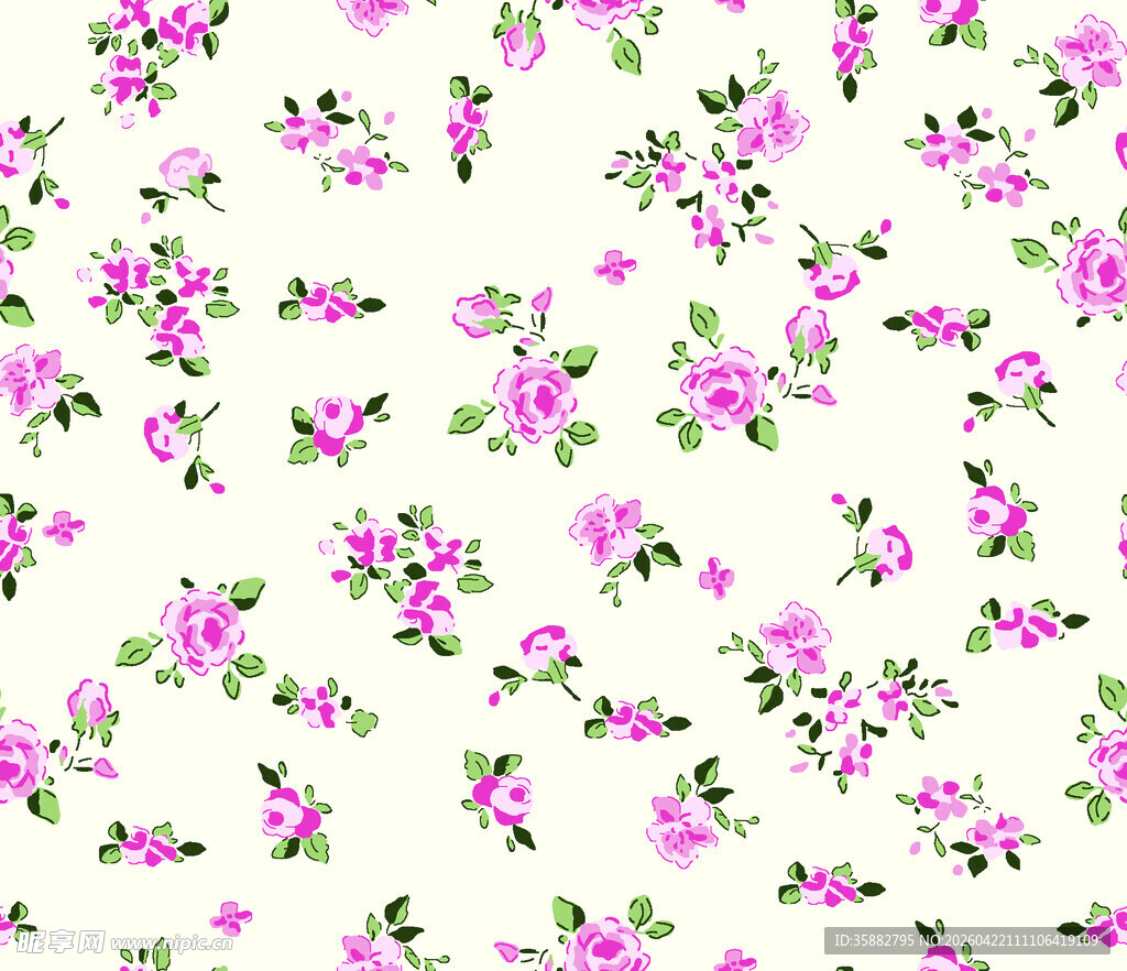粉色碎花图案背景纹理