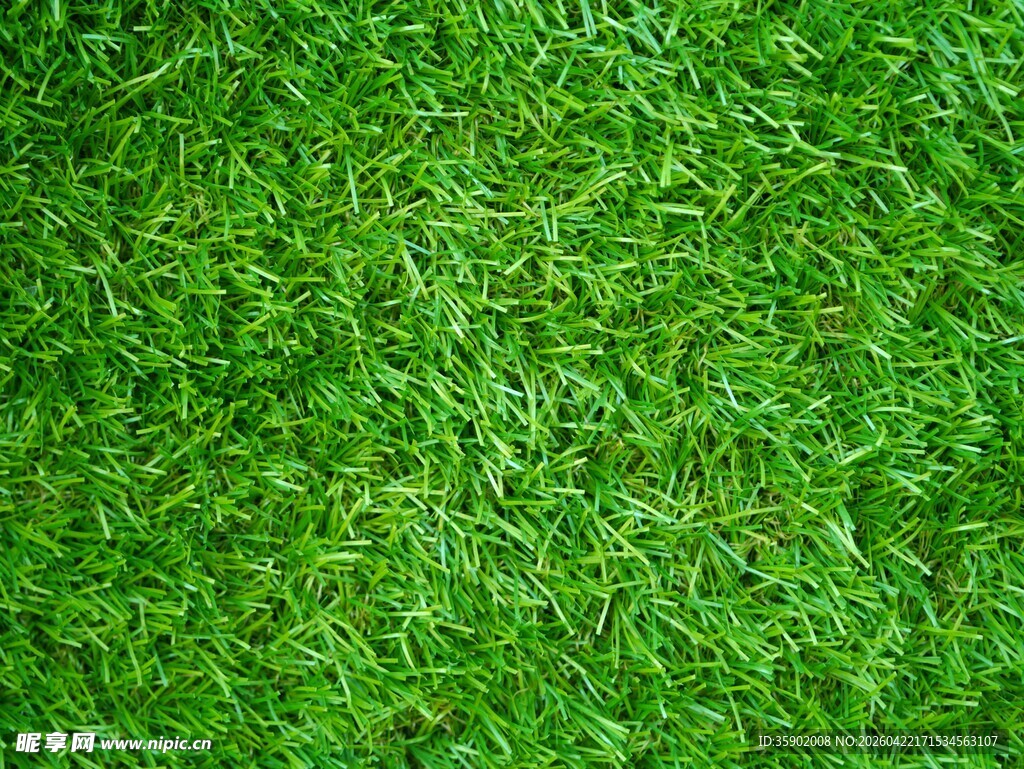 翠绿人造草坪纹理特写