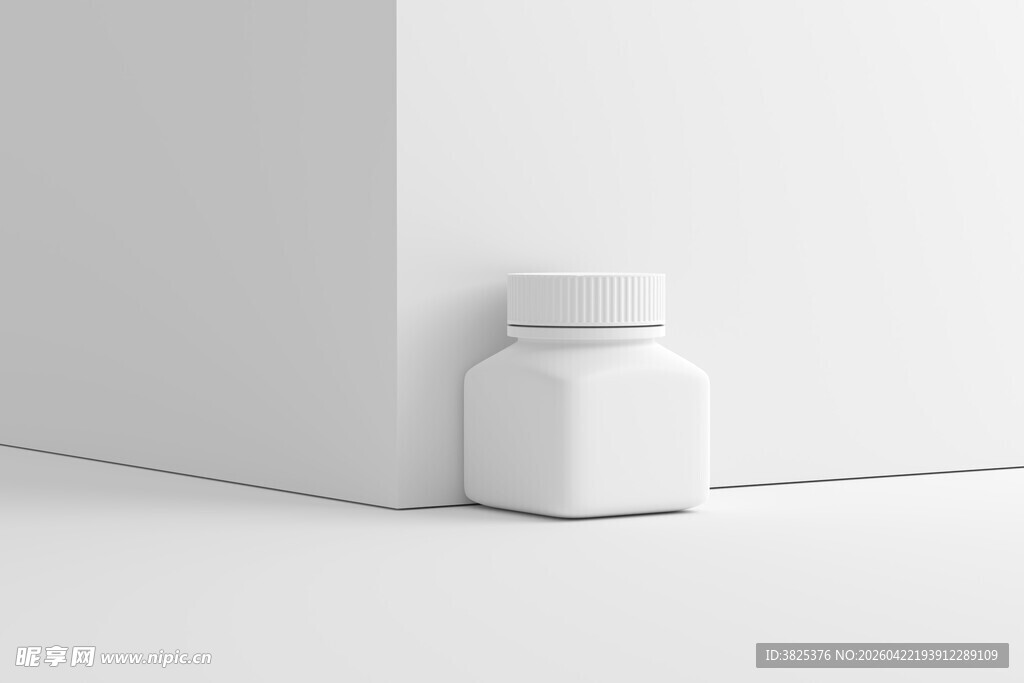 白色mini药瓶设计展示样机