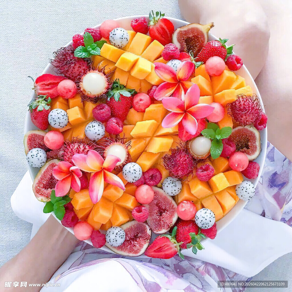 缤纷水果拼盘视觉盛宴