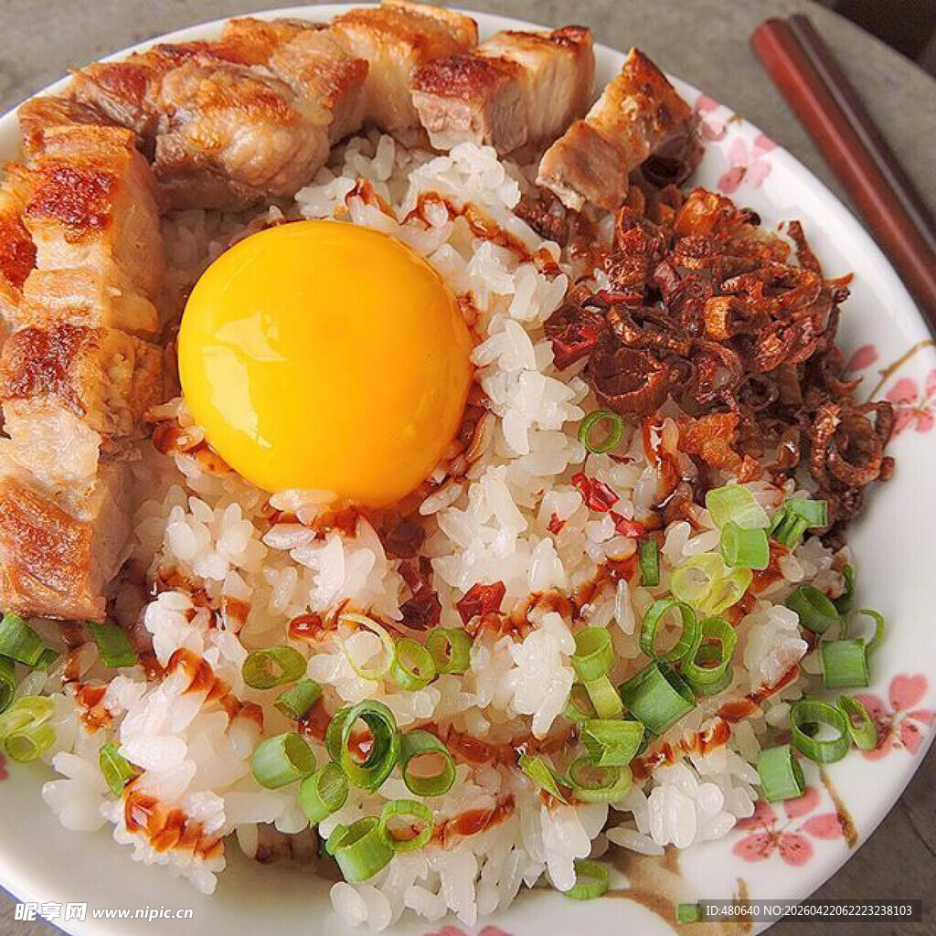 美味叉烧煎蛋盖浇饭