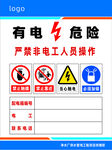 有电危险警示标识牌
