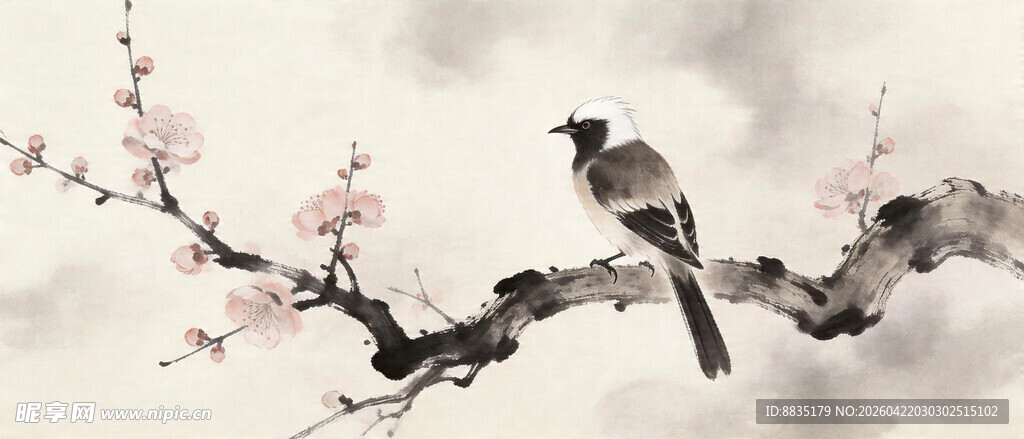 枝头鹊影 春日花鸟景致