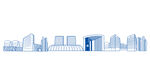 简约线条城市建筑轮廓图
