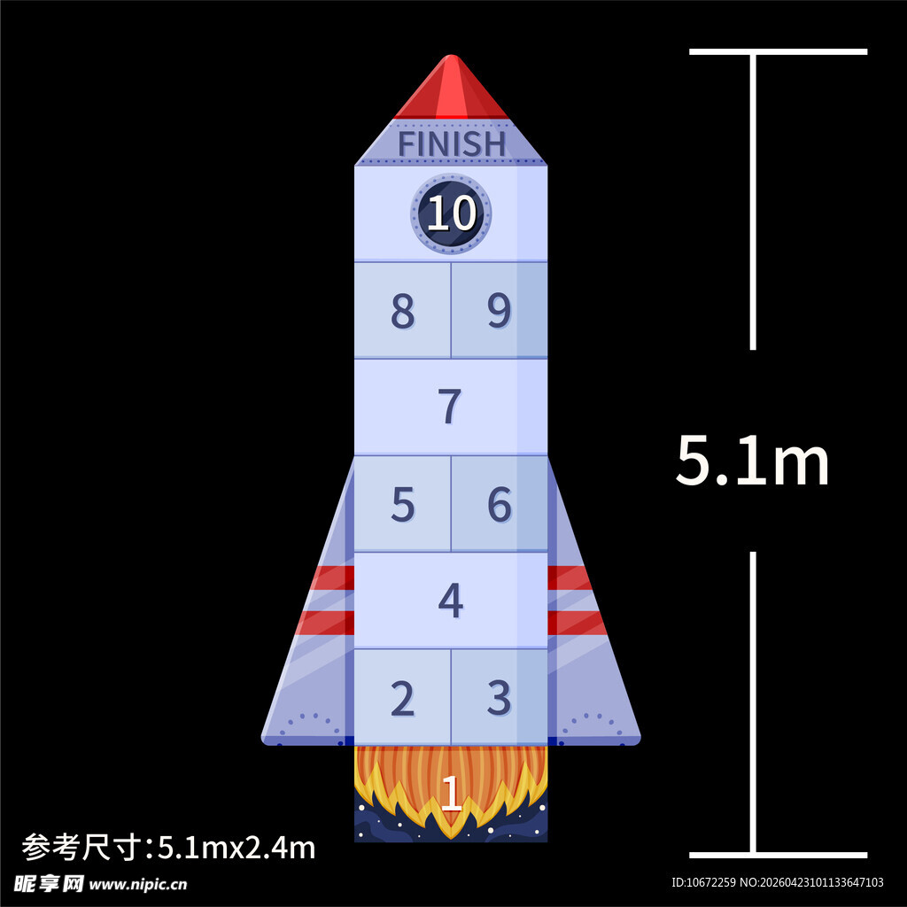 小学校园地面彩绘跳房子