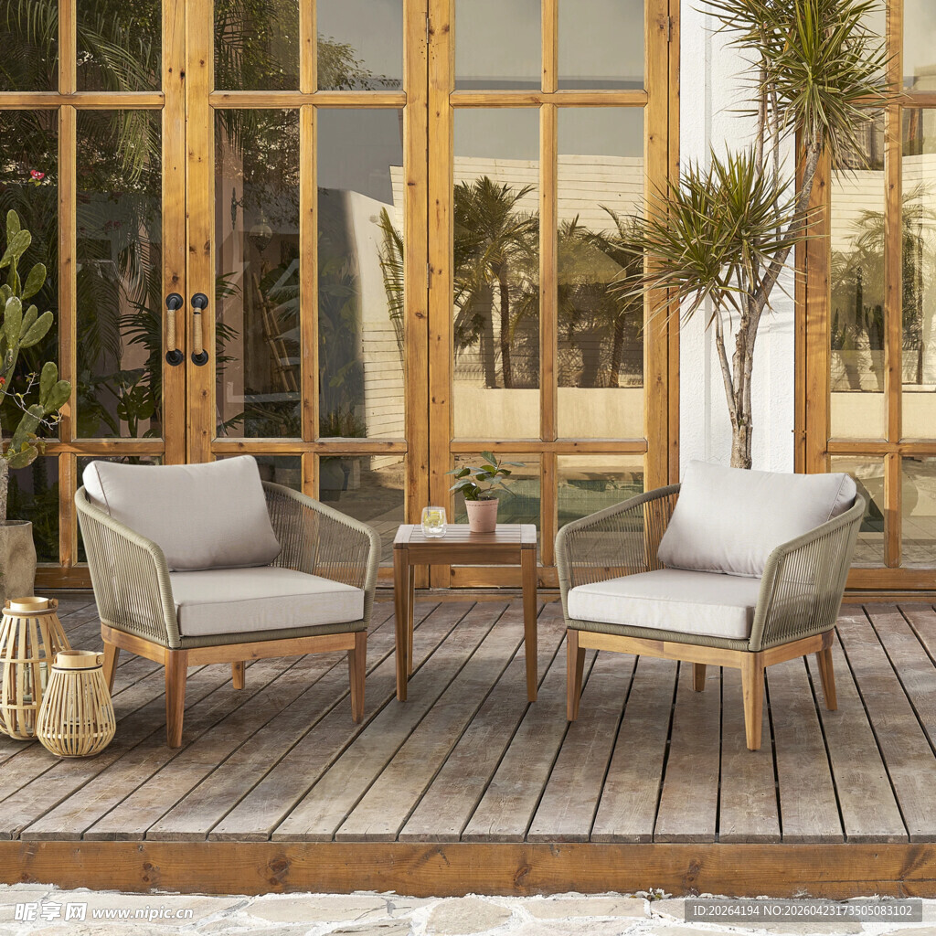 户外休闲露台舒适座椅组合